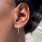 Silver Bar Dangle Studs