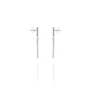 Silver Bar Drop Dangles
