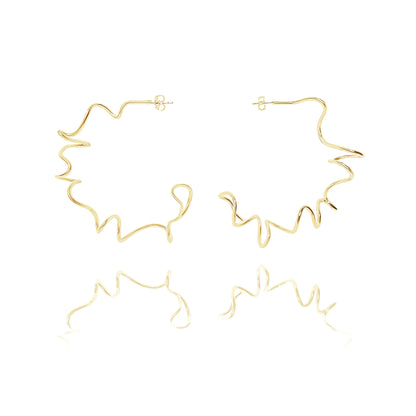 Gold Loose Curve Hoops