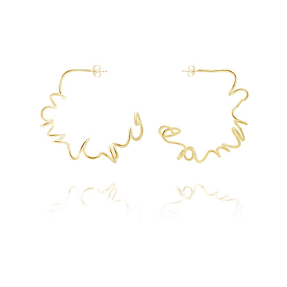 Gold Tight Curve Hoops