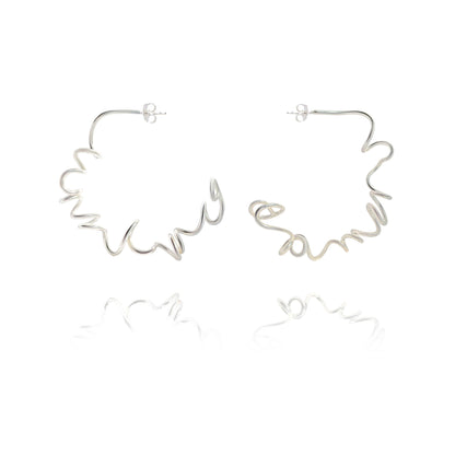 Silver Tight Curve Hoops